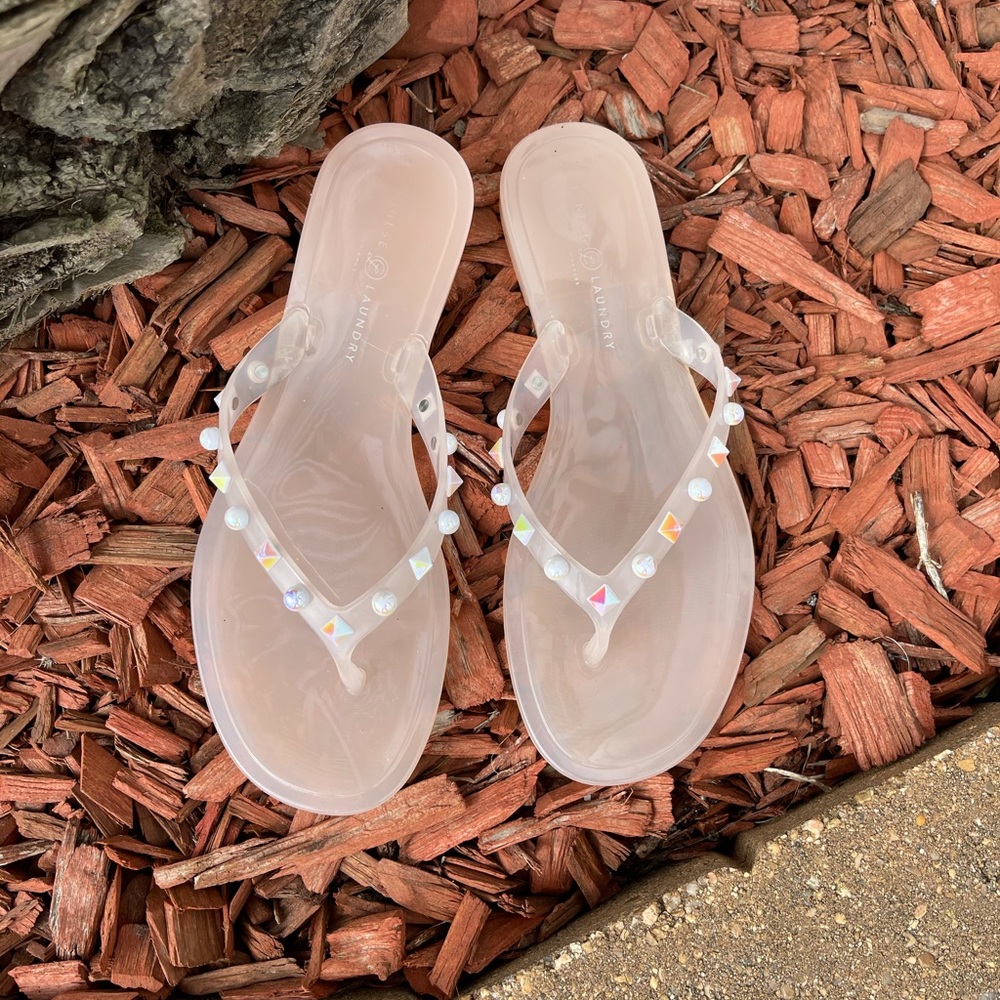 Chinese Laundry Crystal Flip Flops